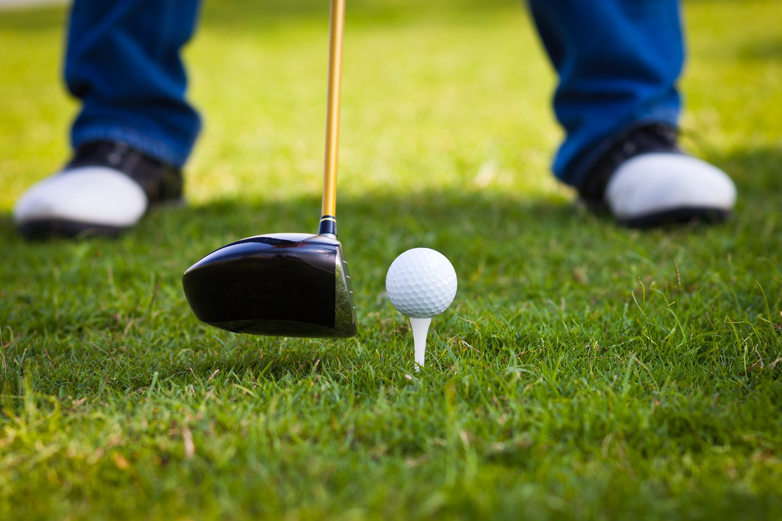 Plant your feet apart to hit the ball far